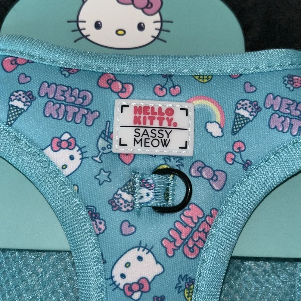 Sassy Meow Hello Kitty Green Step In Harness (M)